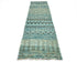10 Feet Moroccan Blue Hand Woven Wool Runner Rug